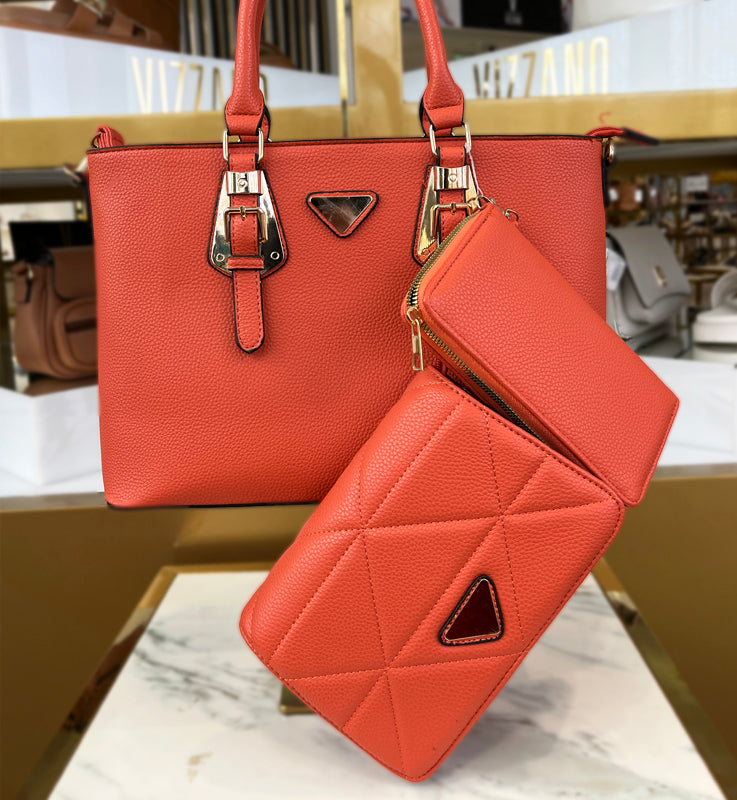 Orange Three Piece Bag