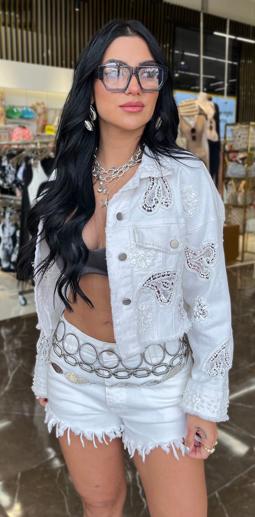 White Denim Jacket