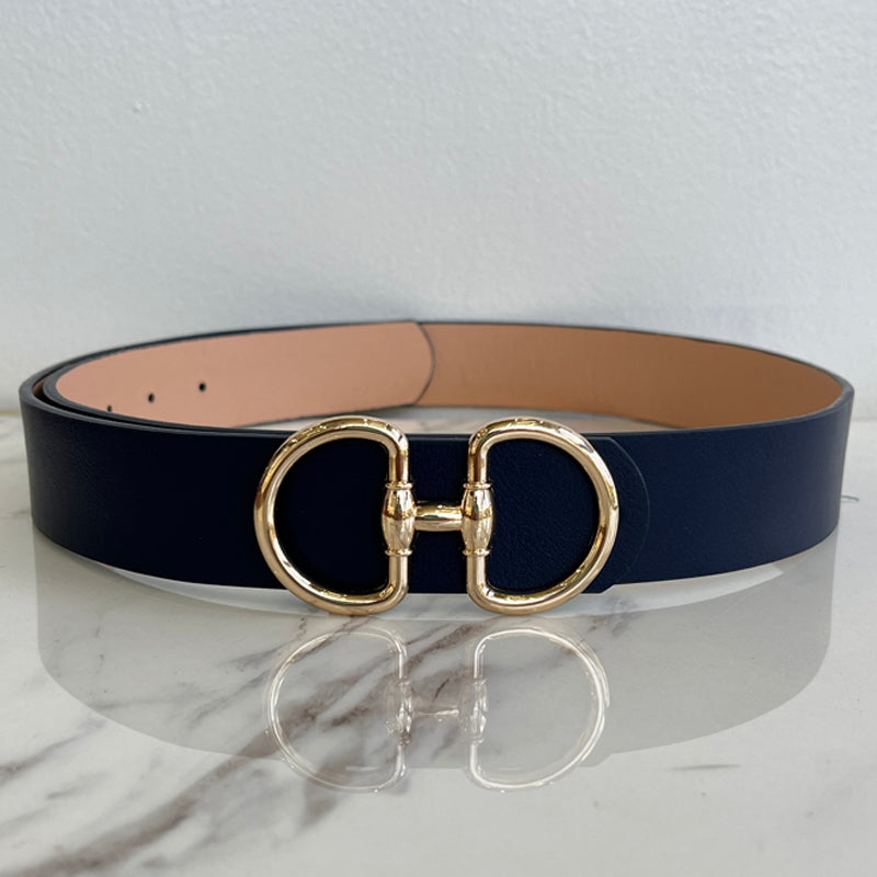 Gold Detail Navy Belt