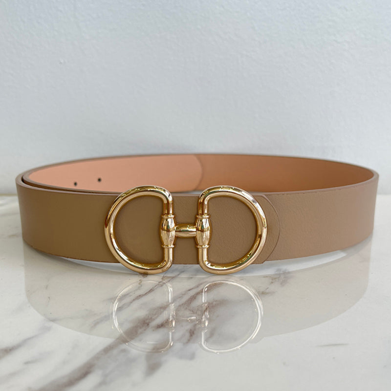 Gold Detail Beige Belt