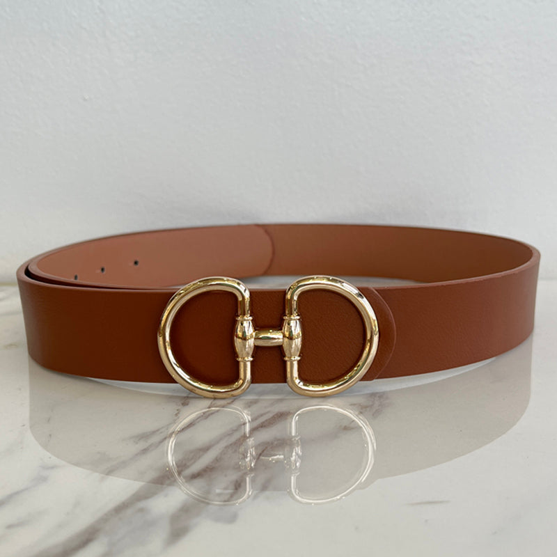 Gold Detail Tan Belt