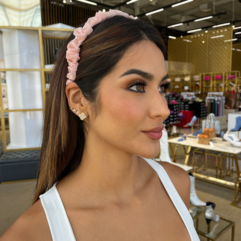 Pink with Pearls Headband