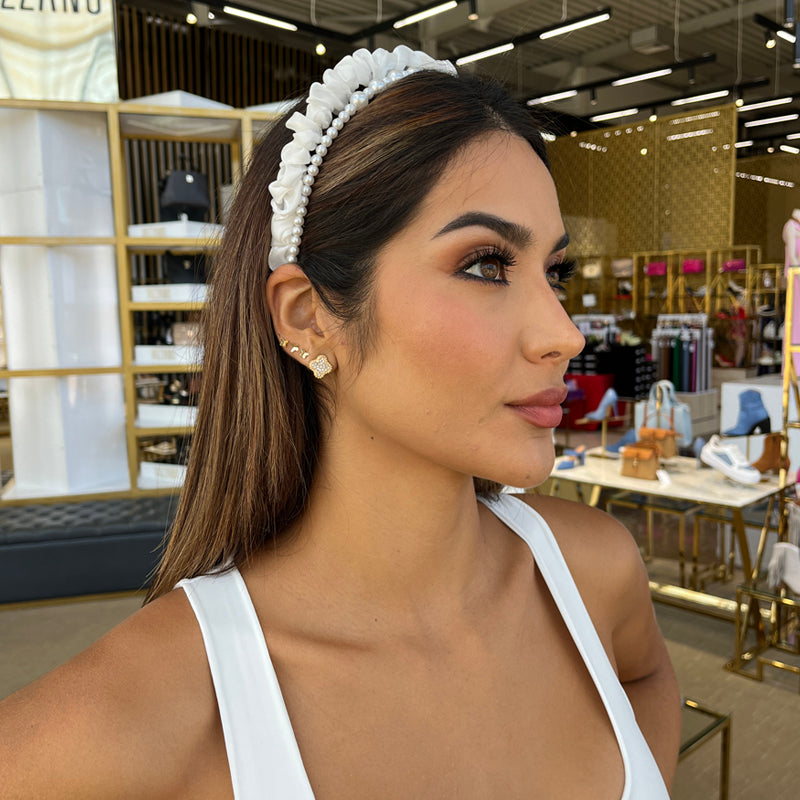 White with Pearls Headband