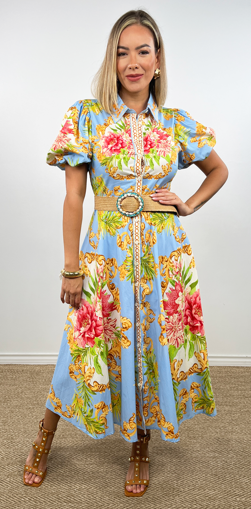 Floral Blue Dress