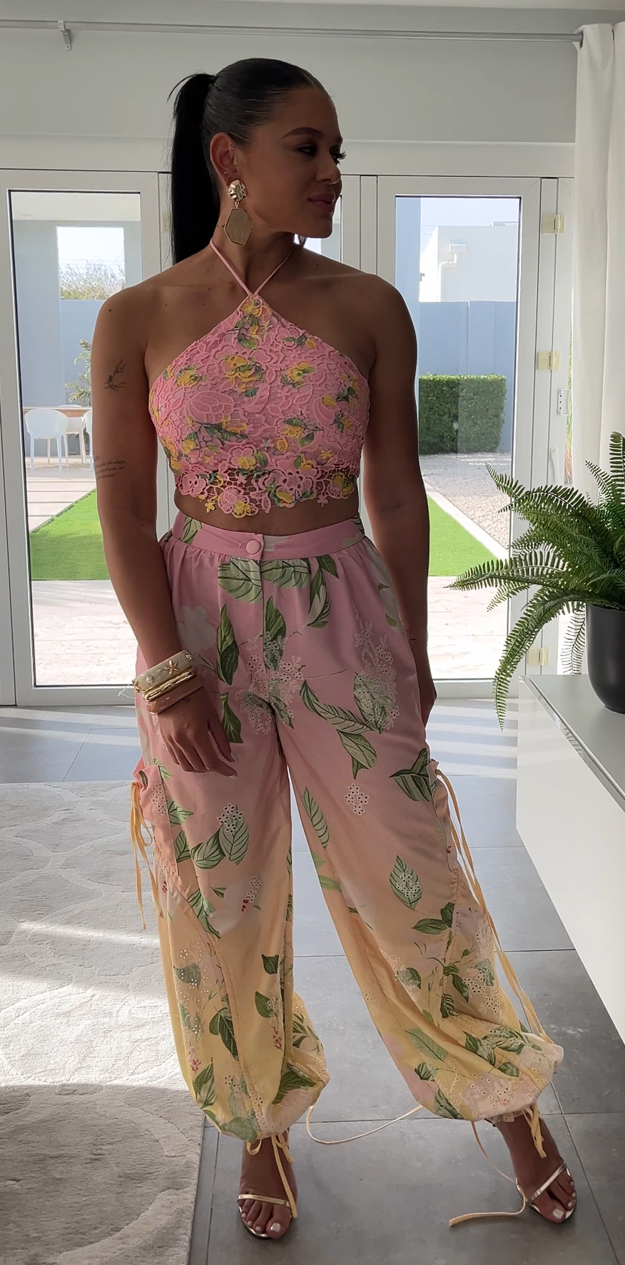 Floral Pink Pants