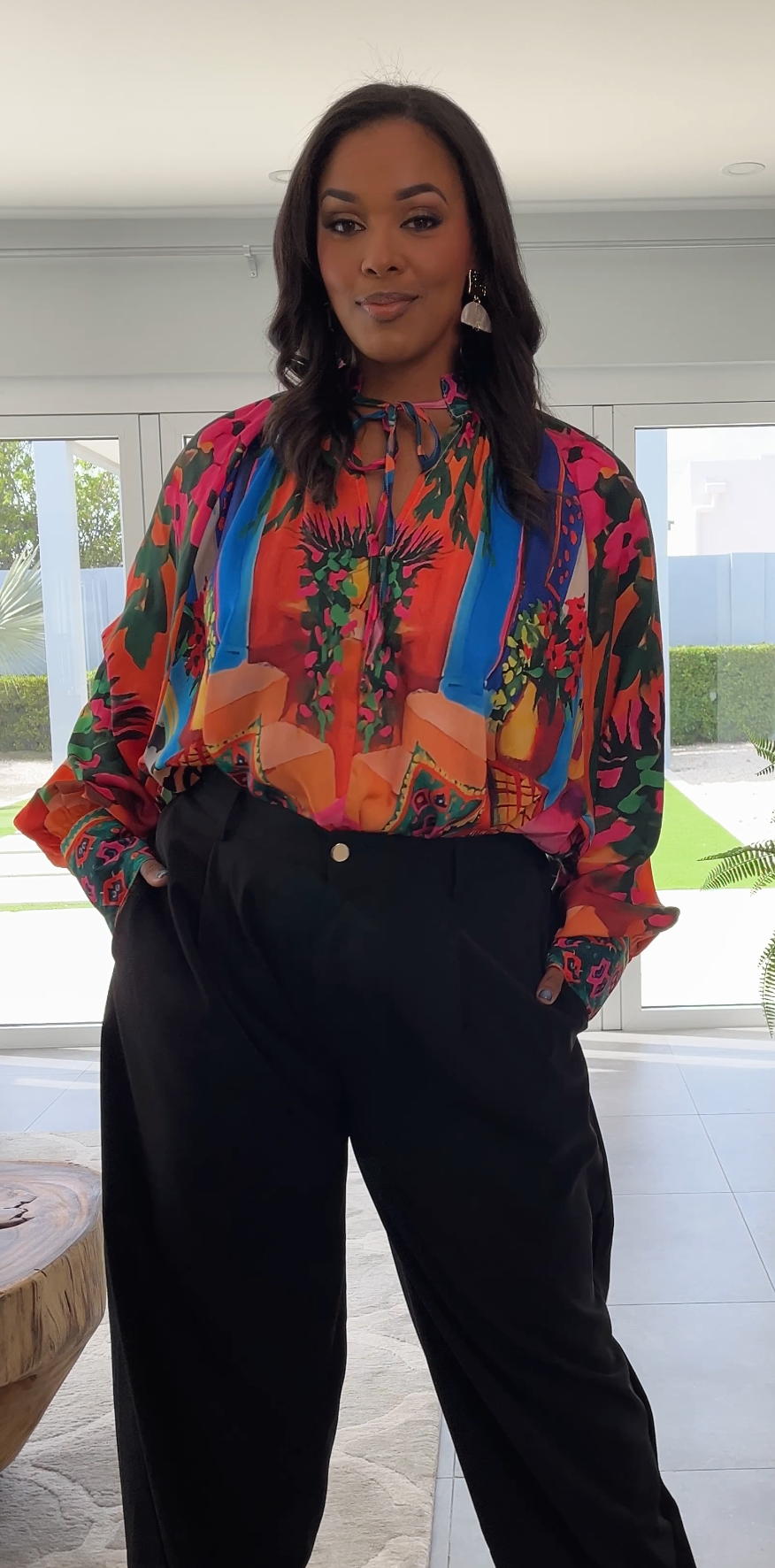 Graphic Print Blouse