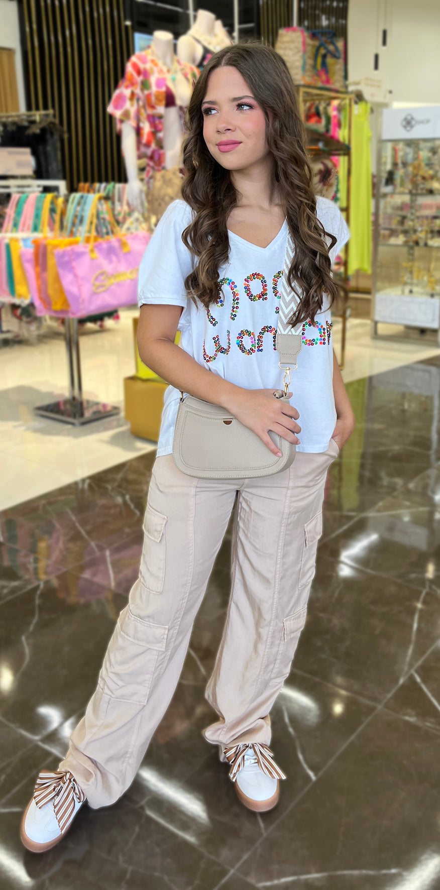 Beige Cargo Pants