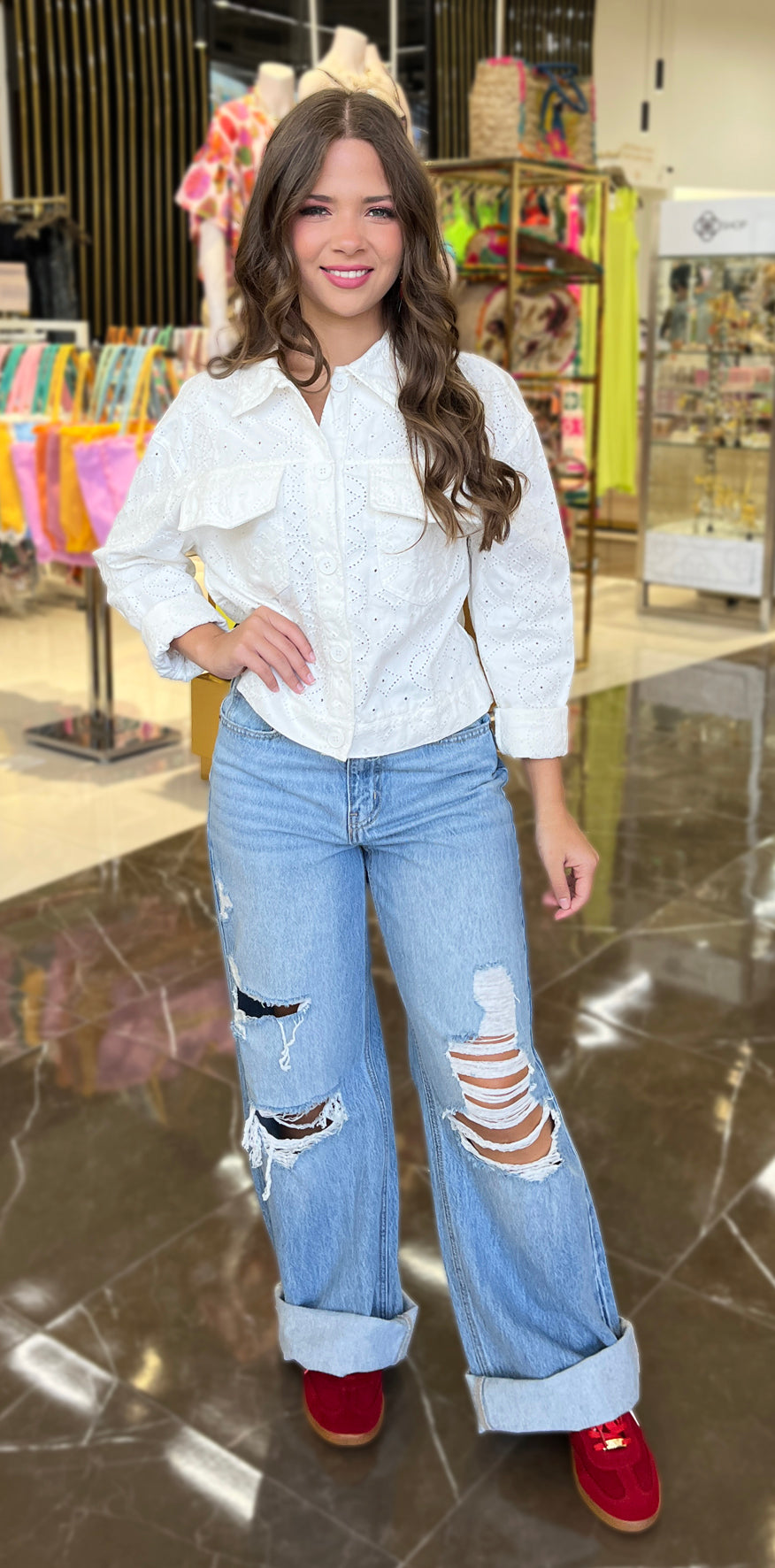 Light Blue Ripped Jeans