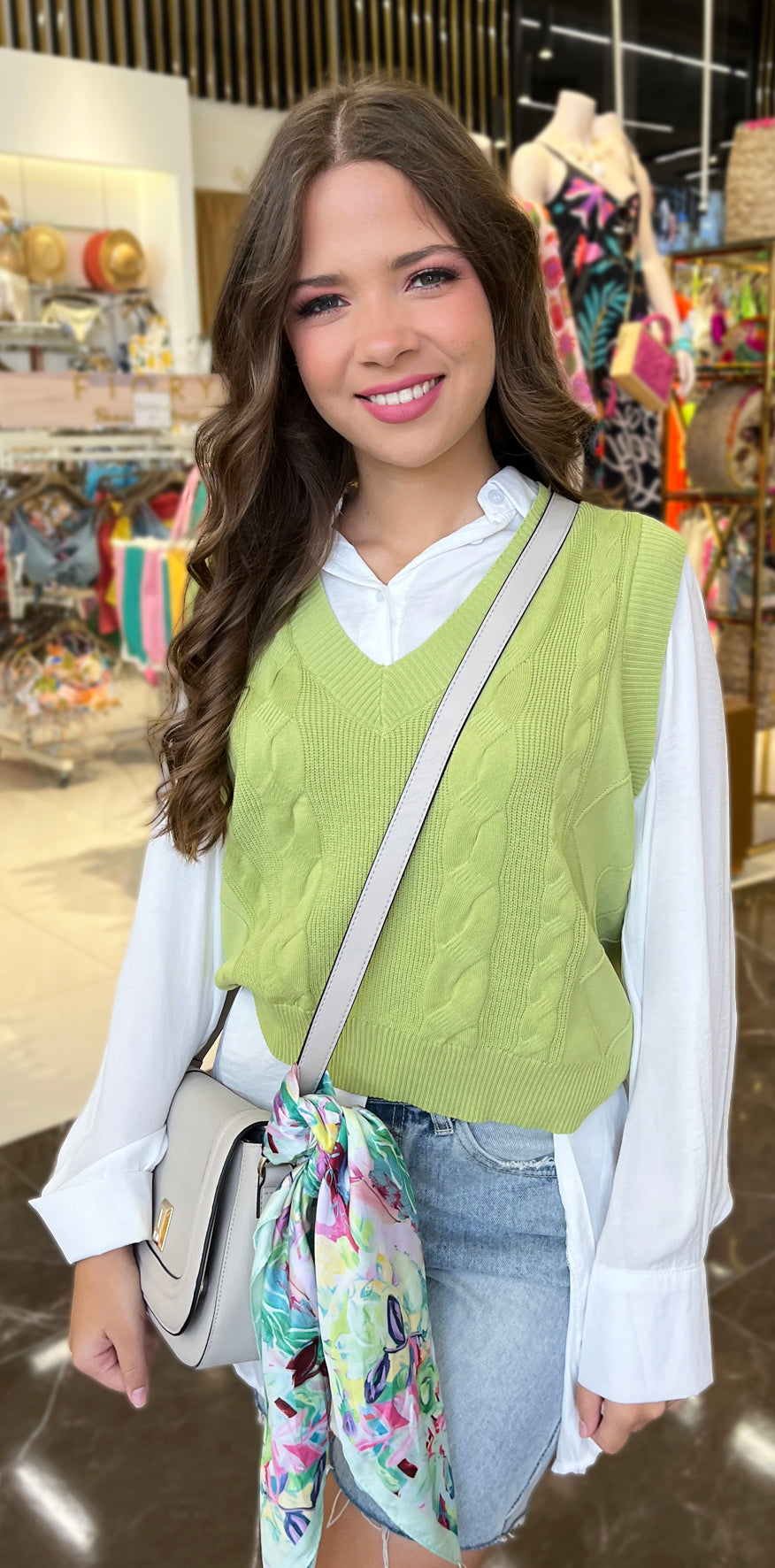 Green Vest Top