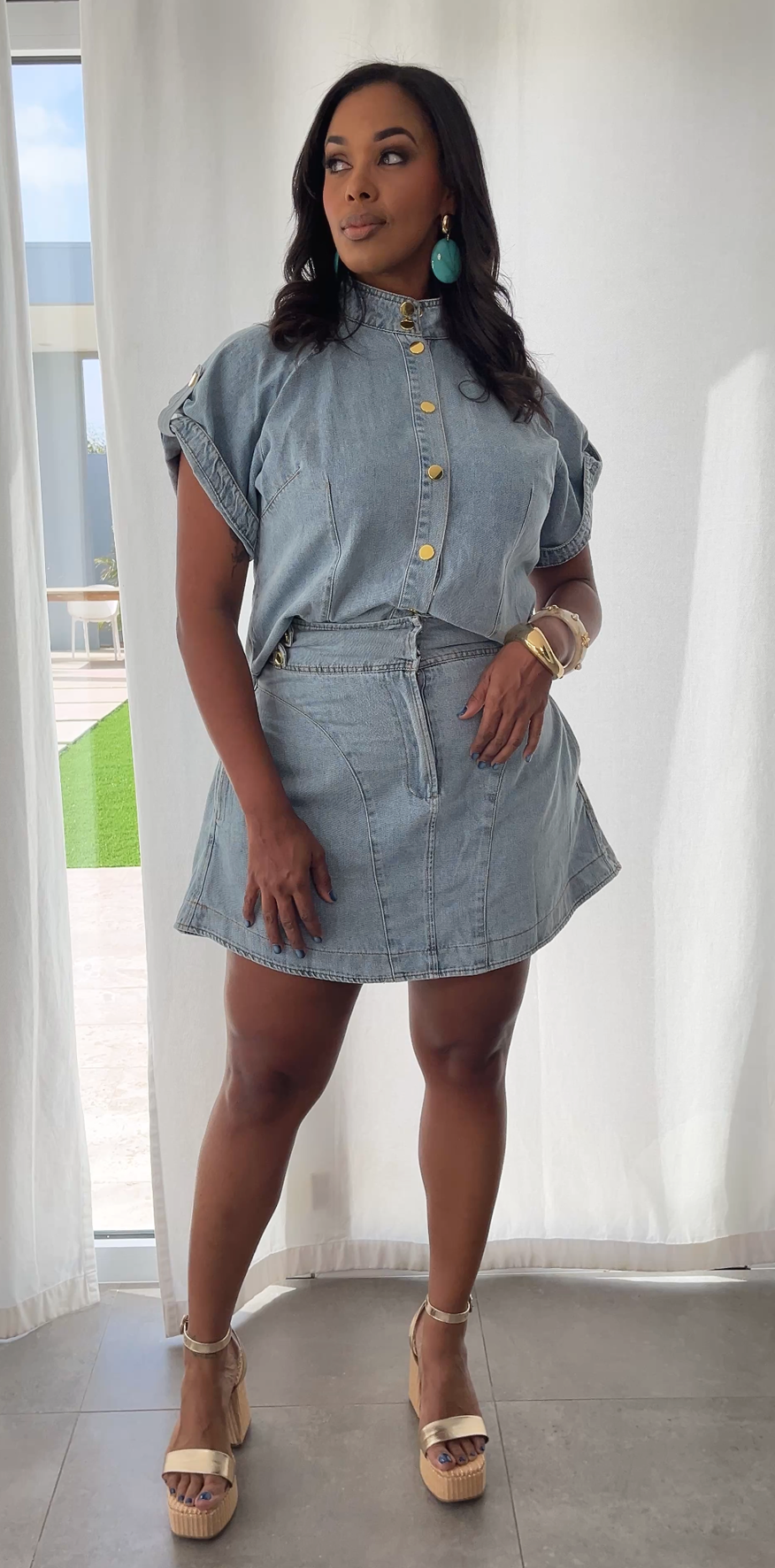 Blue Denim Skirt