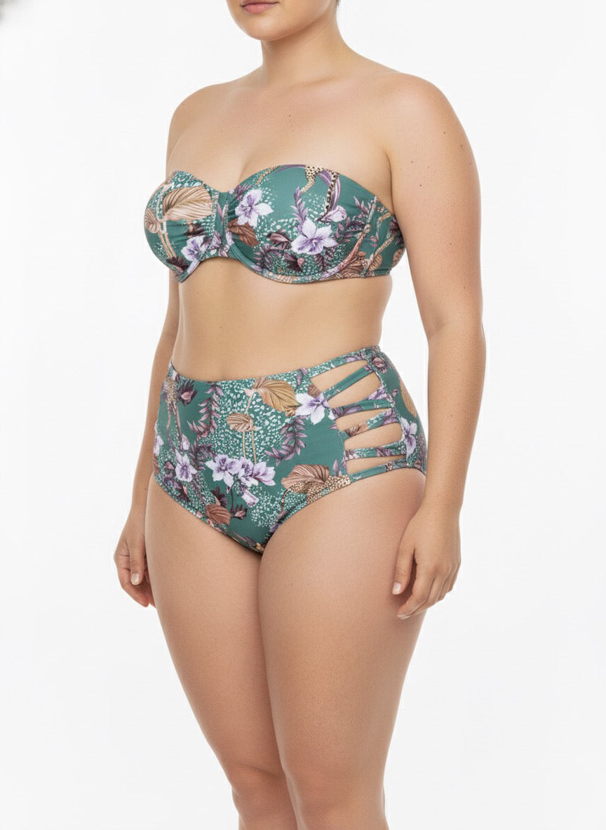 Olive Print Bikini Bottom