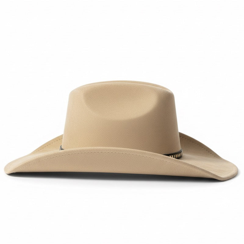 Gold Studs Beige Cowboy