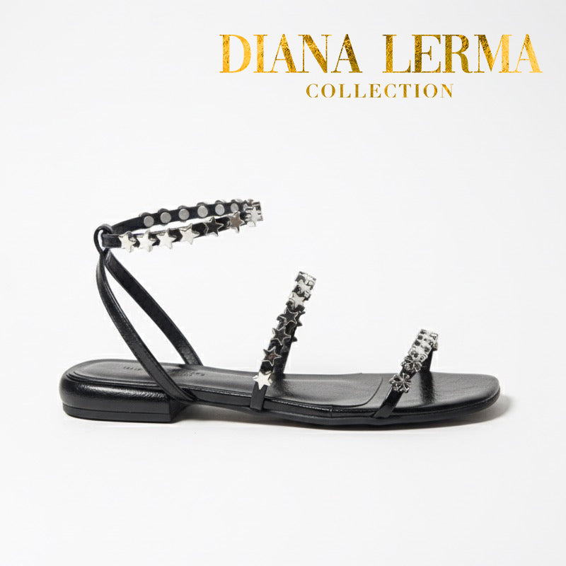 Black Star Studded Sandals