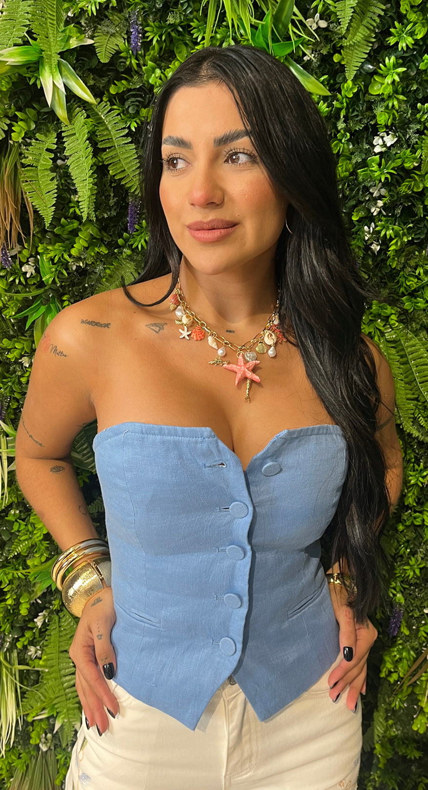 Blue Vest Top