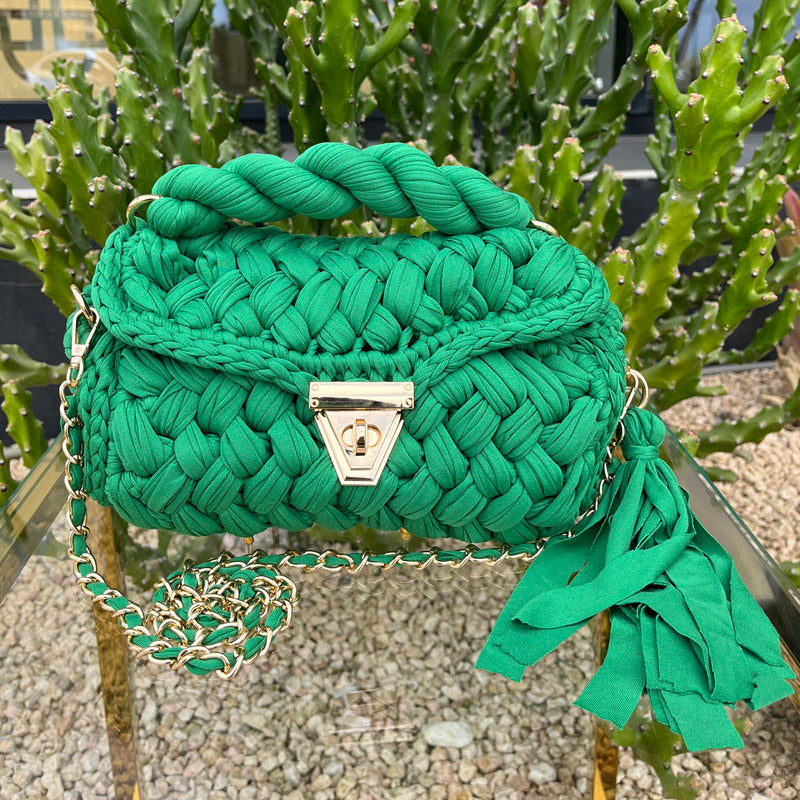 Green Woven Purse