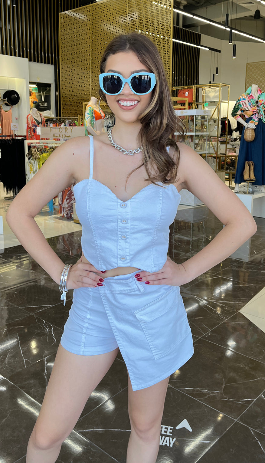 White Crop Top