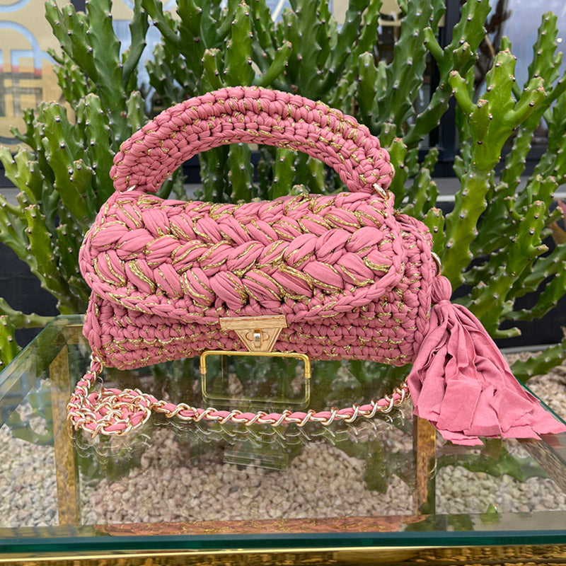 Gold Detail Pink Bag
