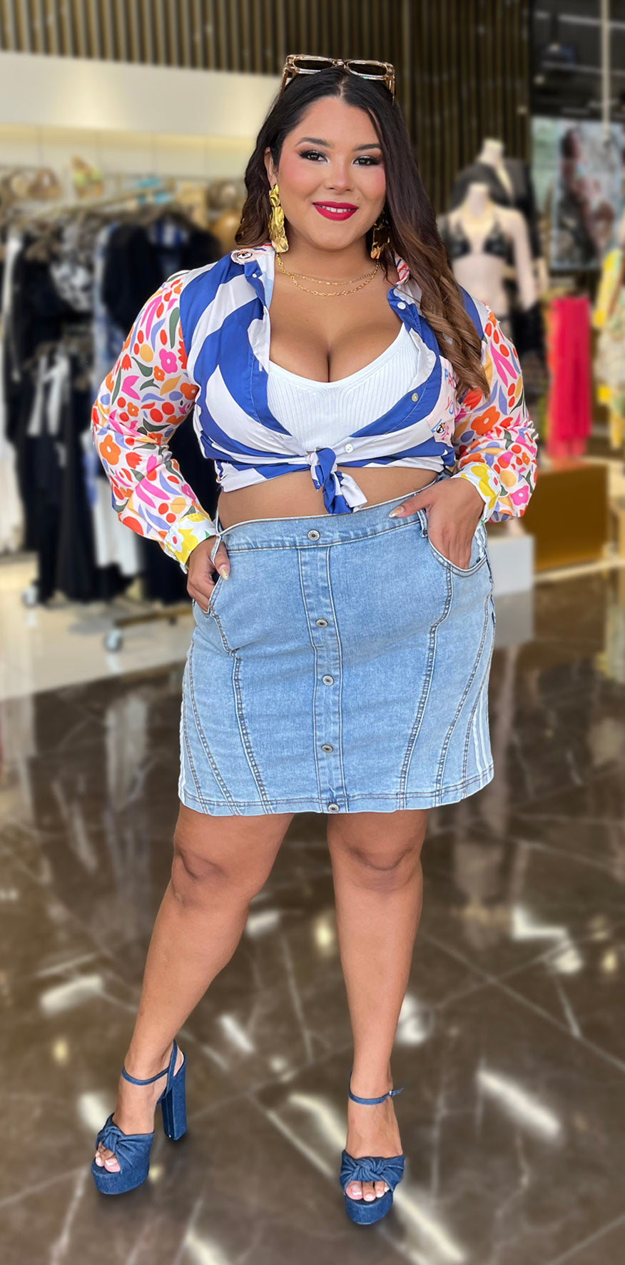 Blue Denim Skirt