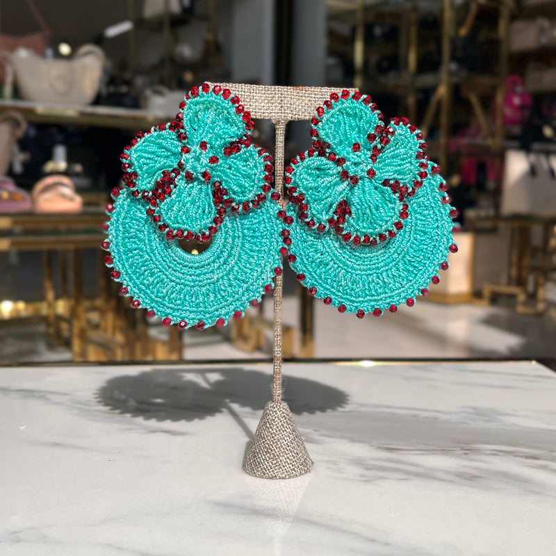 Teal Earrings