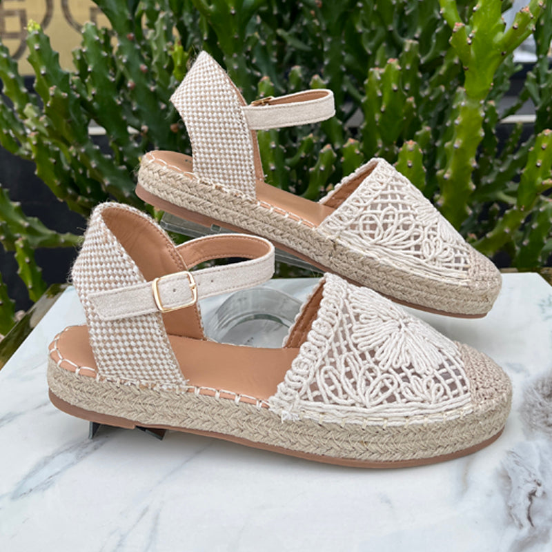 Creme Espadrille Sandals