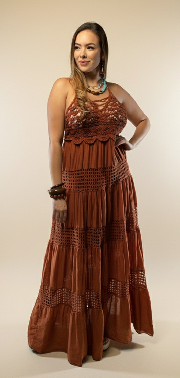 Crochet Details Dress