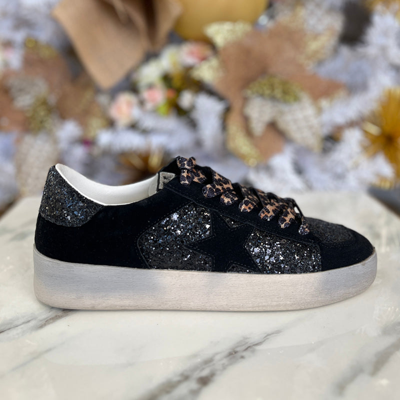 Glitter Black Sneakers