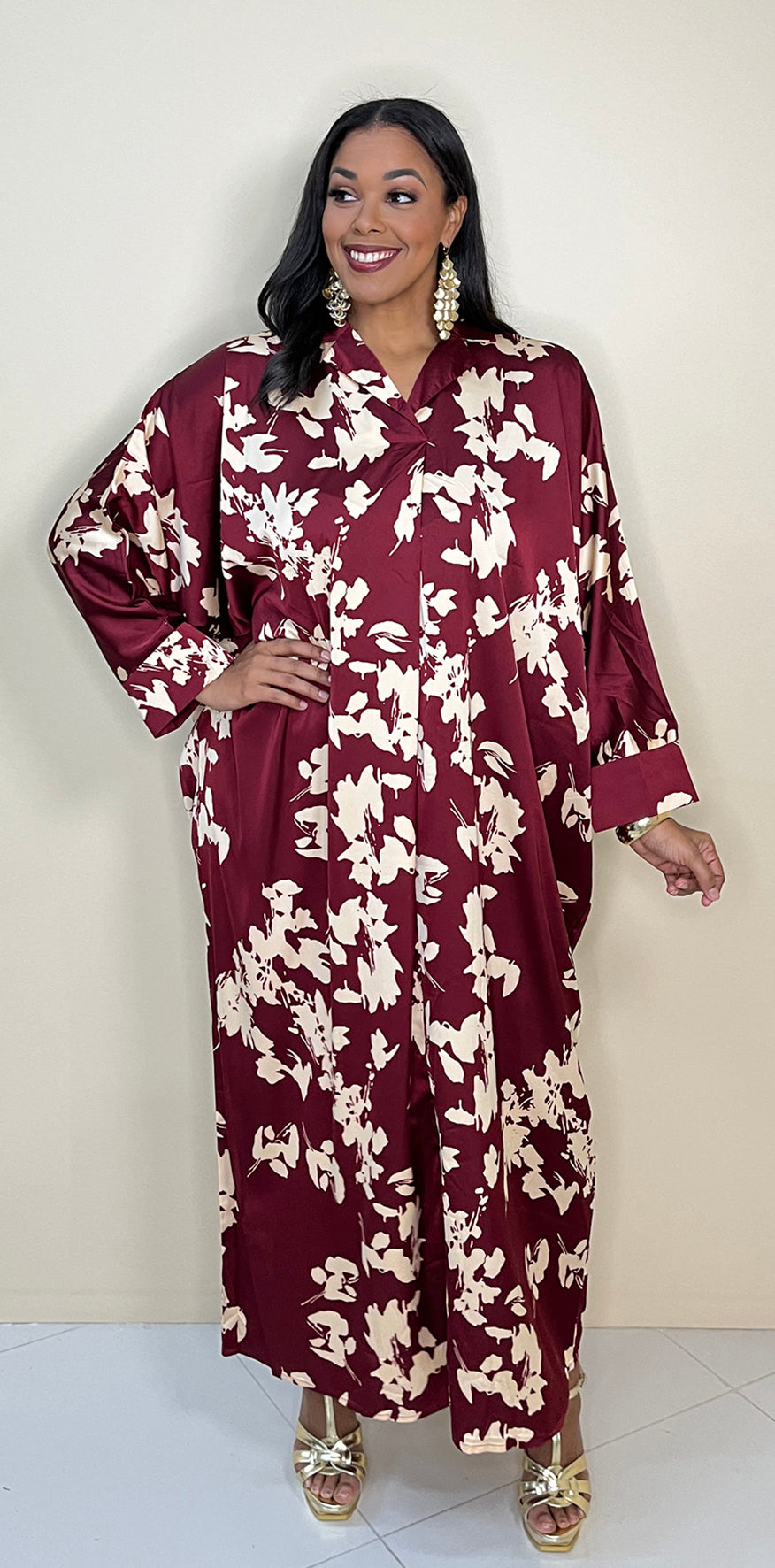 Burgundy Print Tunic