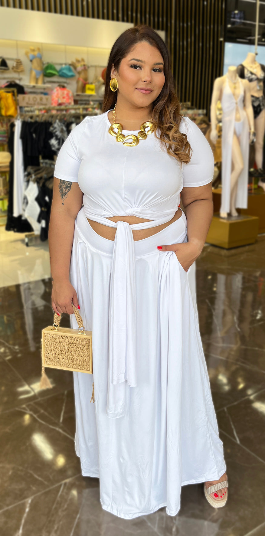 White Long Skirt