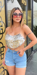 Gold Chained Crop Top