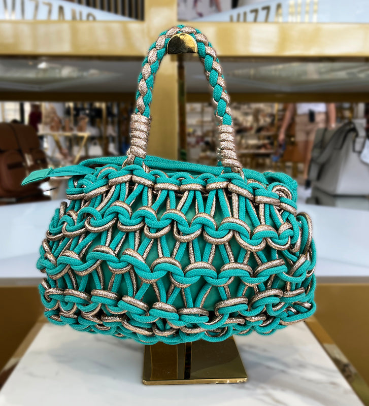 Turquoise Knots Handbag