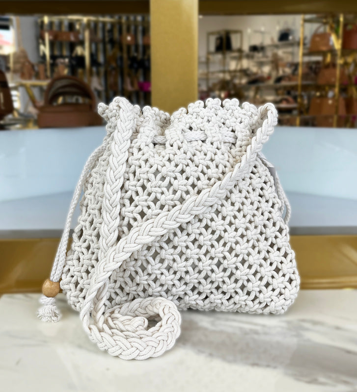 Cream Woven Bag
