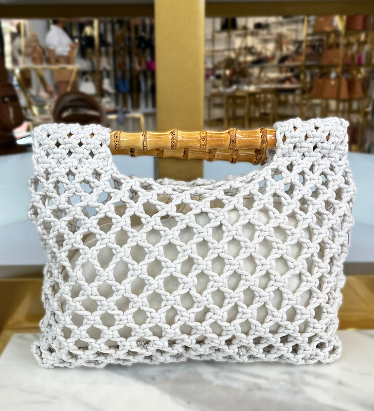 White Net Handbag