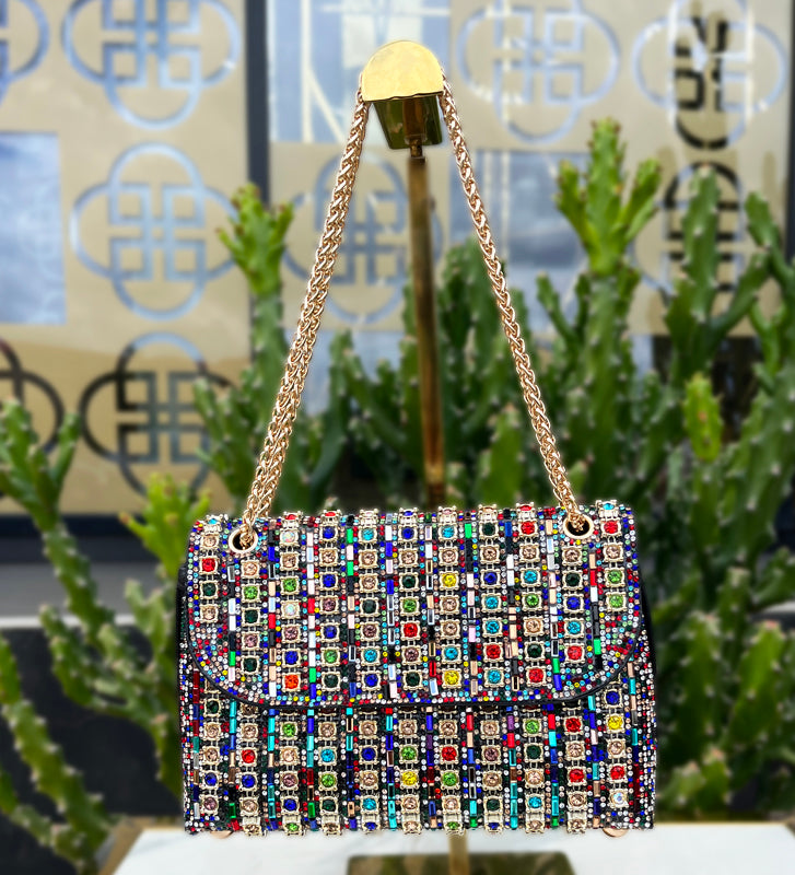 Multi Color Studded Bag