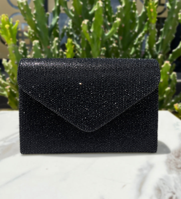 Black Studded Envelope Bag