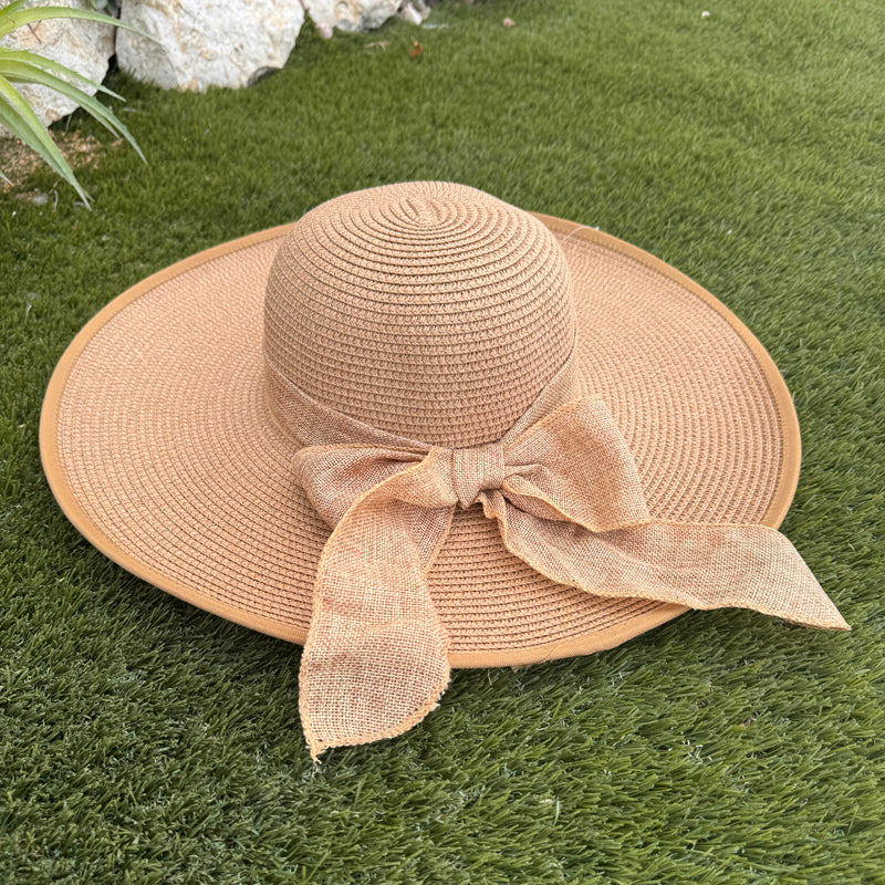 Beige Straw Summer Hat
