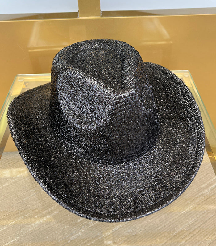 Black Glitter Hat