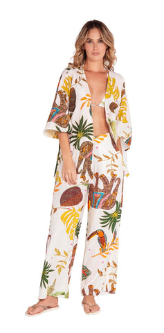 Tropical Print Cover-Up