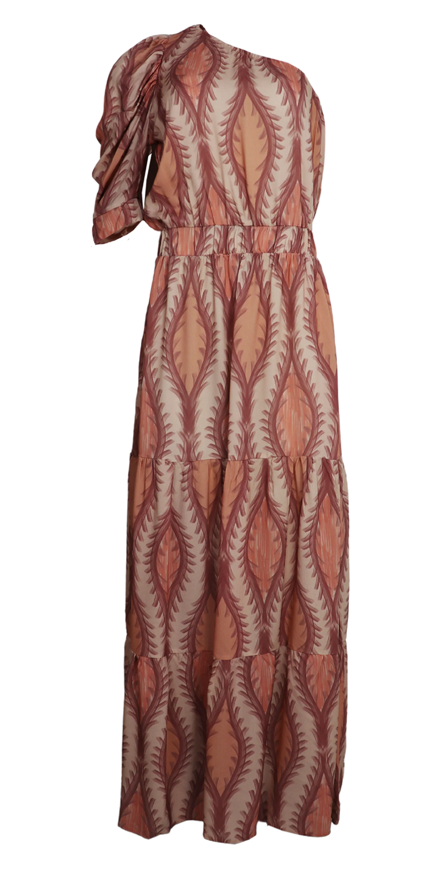 Peach Print Dress