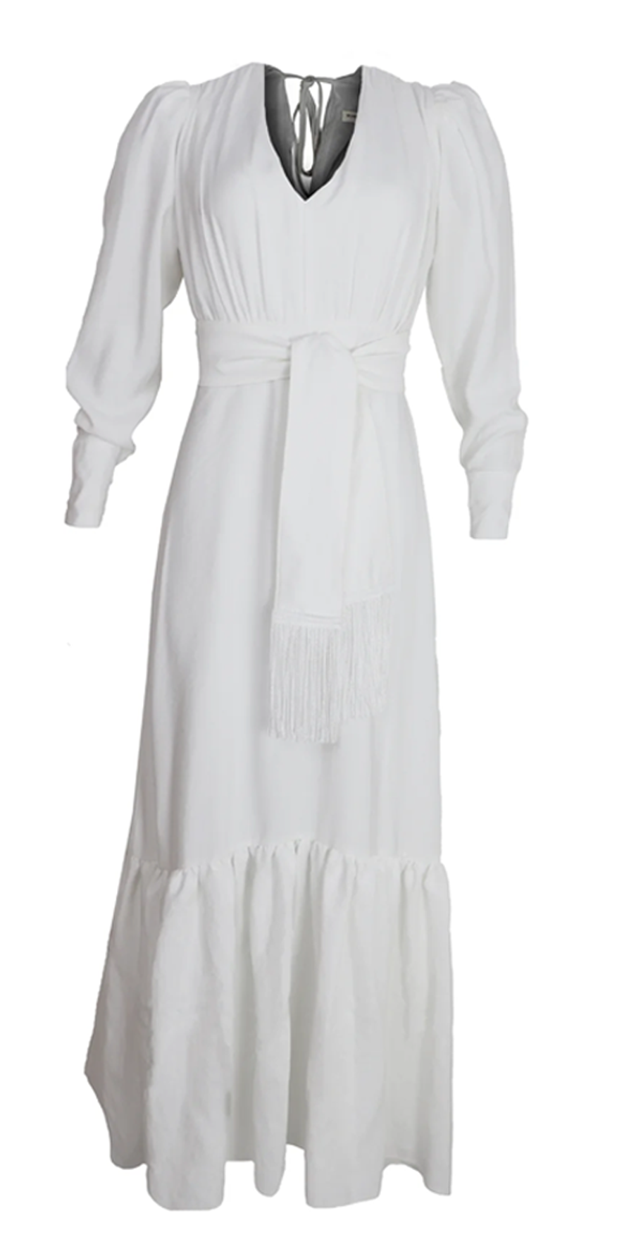 White Long Sleeves Dress