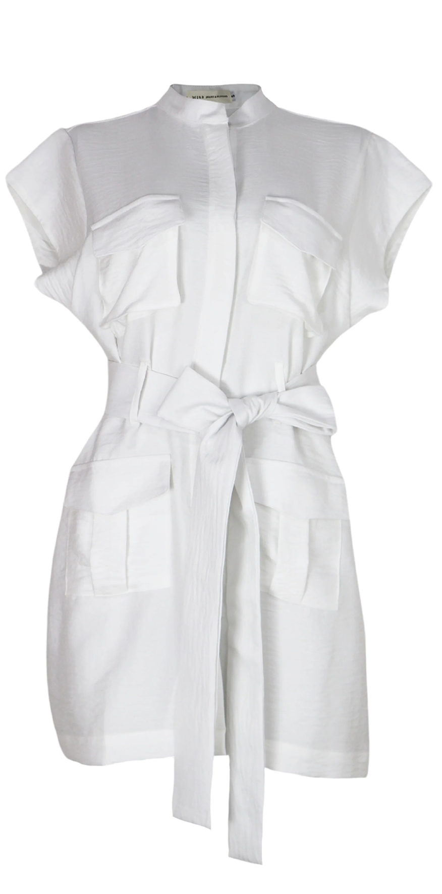 White Cargo Minidress