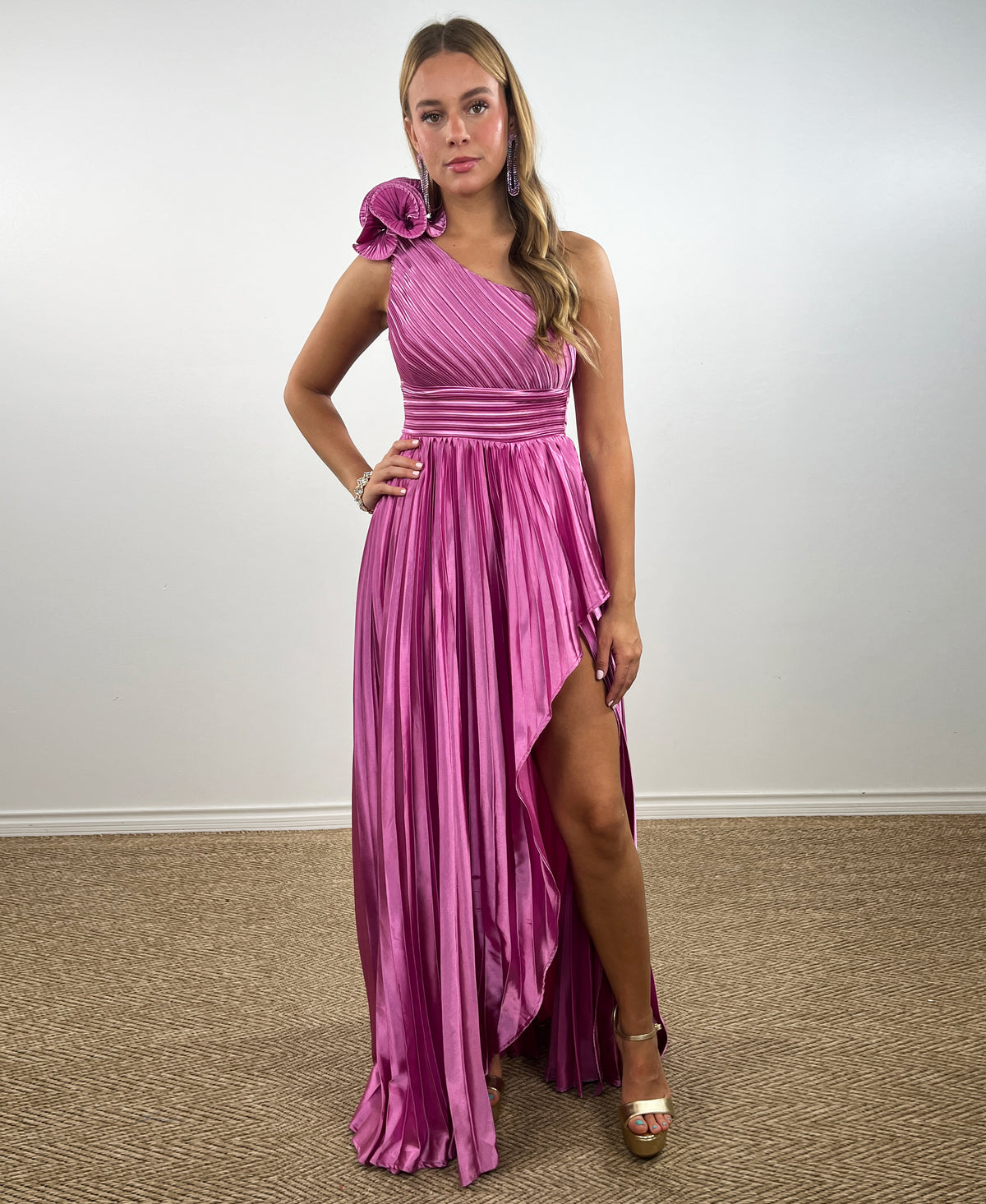 Glossy Purple Dress