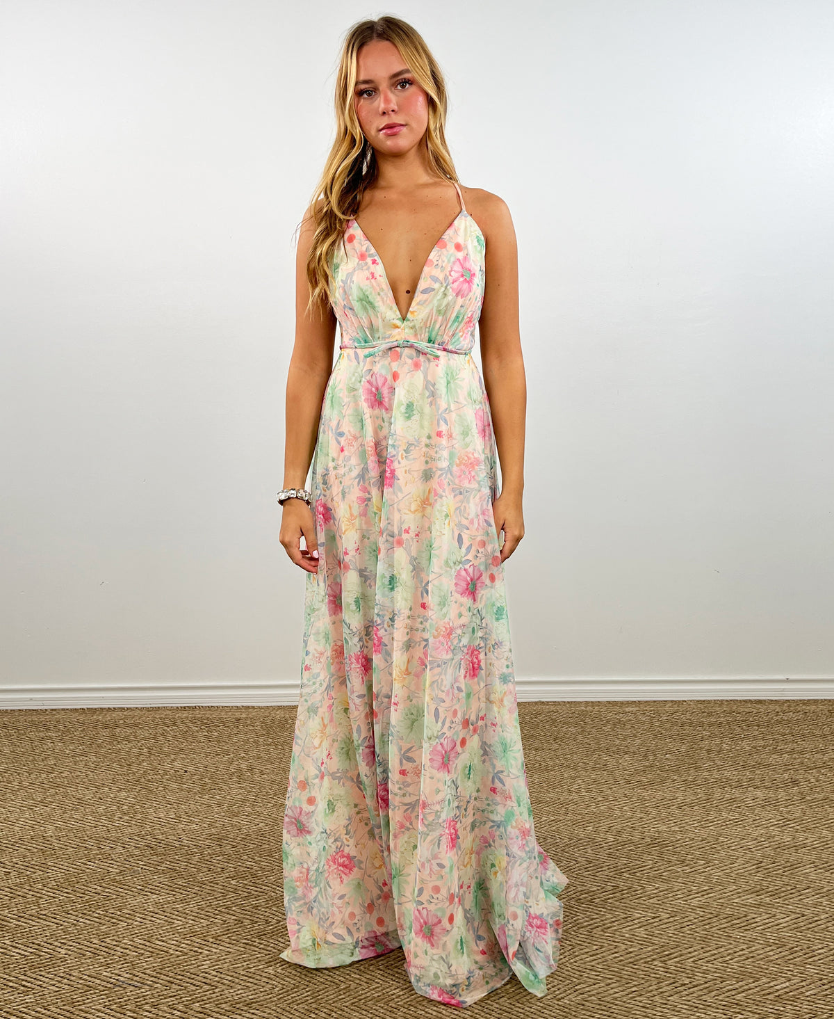 Strapped Floral Dress