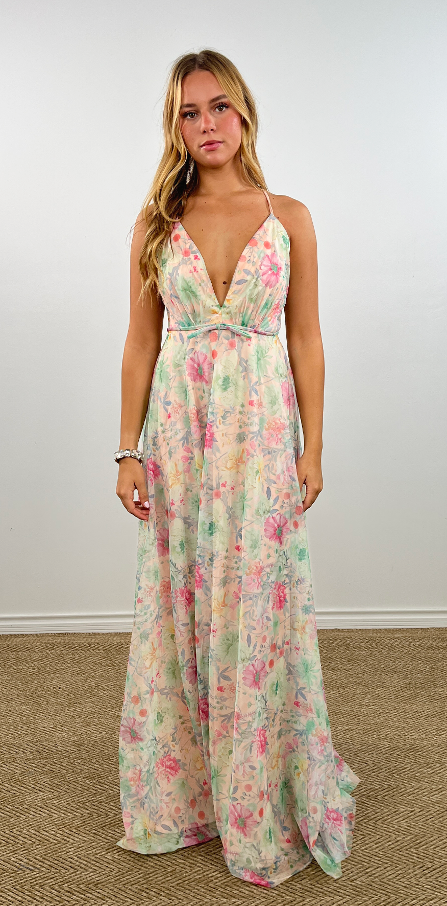 Strapped Floral Dress