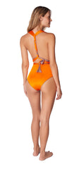 Orange and Brown Swimsuit