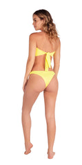 Yellow and Brown Reversible Bikini Bottom