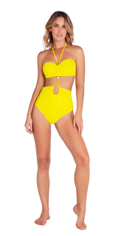 Yellow Strappy Swimsuit