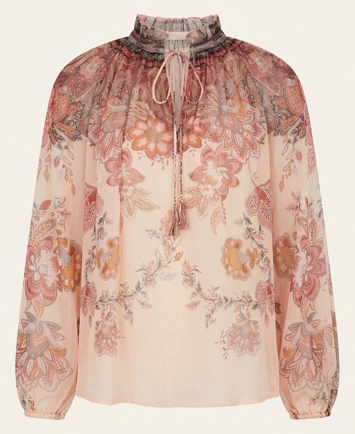 Paisley Printed Chiffon Blouse