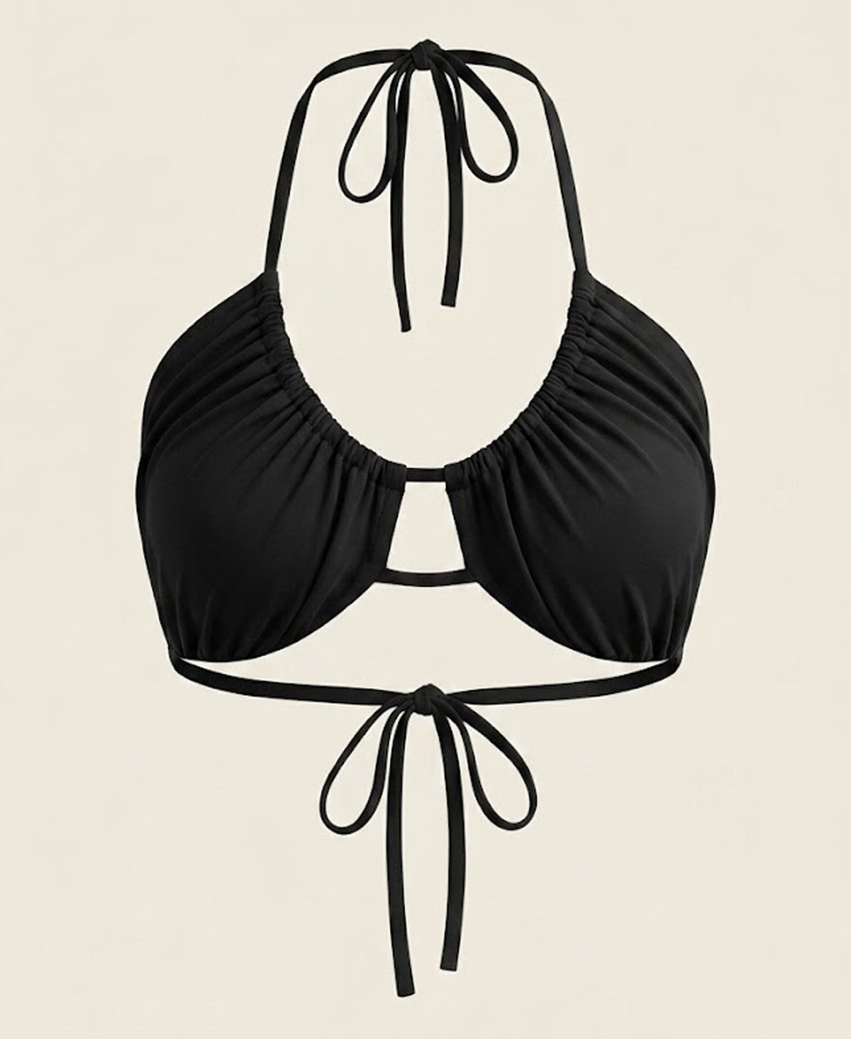 Ruched Halter Crop Top